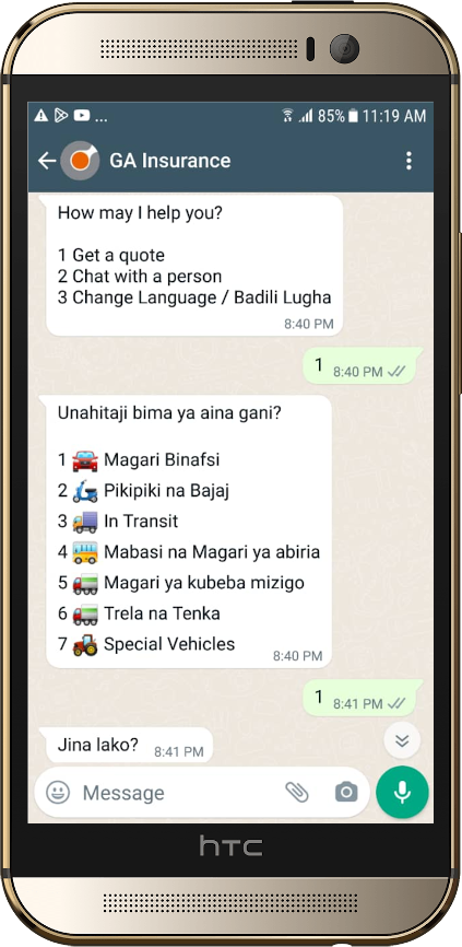Bima Plus WhatsApp Chatbot solution for insurance companies